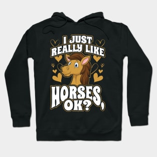 I just really like horses Hoodie